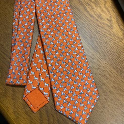 hermes orange tie|hermes hippo tie.